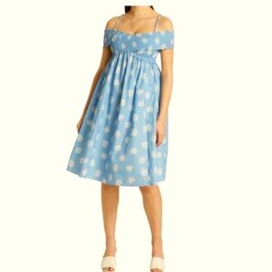 Baum und Pferdgarten Women Blue Antibes Dress
Off shoulder A-line Size 34 XS